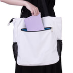 WANDF Cosmetic Bag for Women Makeup bag Organizer Mini Makeup Pouch for Purse Water Resistant Leathe Small(M-Purple)