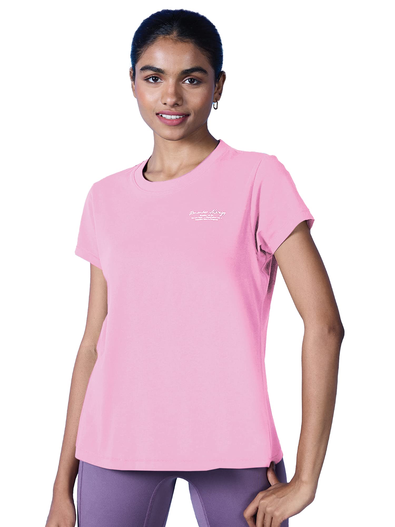 Nykd All Day Cotton Sweat Wicking Anti Odour Cooling Printed Tee With Ribbed Detailing And Crew Neck For All Occasions T-Shirt, 