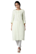 W For Woman Cotton Blend Women'S Regular A-Line Flared Kurta