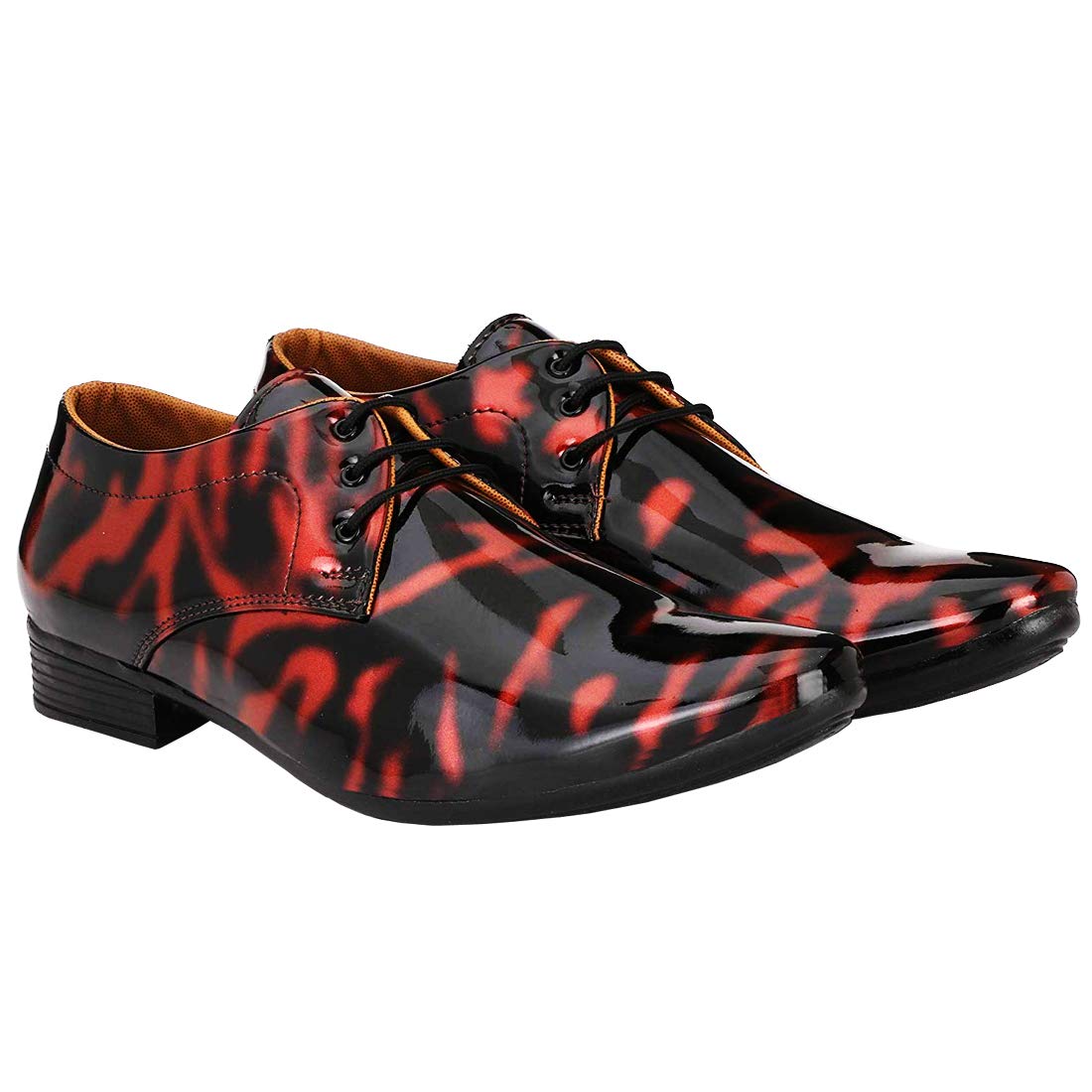 Aadab Trendy Formal Shoes/Party Shoes/ 2 Shoes Combo with Free Belt for Men and Boys (BAZAAR13535_SKS01BlkRed2005Brwn) Multi 10