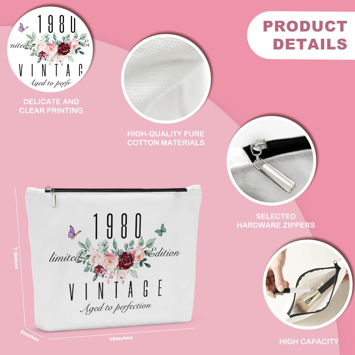 JIUWEIHU 45th Birthday Gifts for Women, 45th Birthday Decorations Present, 45 Year Old Birthday Gift Ideas for Sisters, Friend,