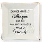 HOME SMILE Colleague to Friend Gifts for Women Jewelry Tray- Retirement Leaving Farewell Appreciation Birthday Christmas-Chance