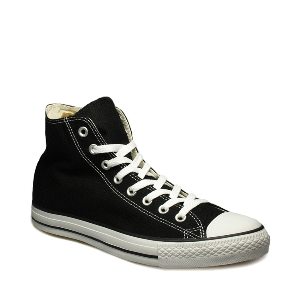 Converse Chuck Taylor All Star Canvas High Top Sneaker Black/White 8 M US Women / 6 M US Men