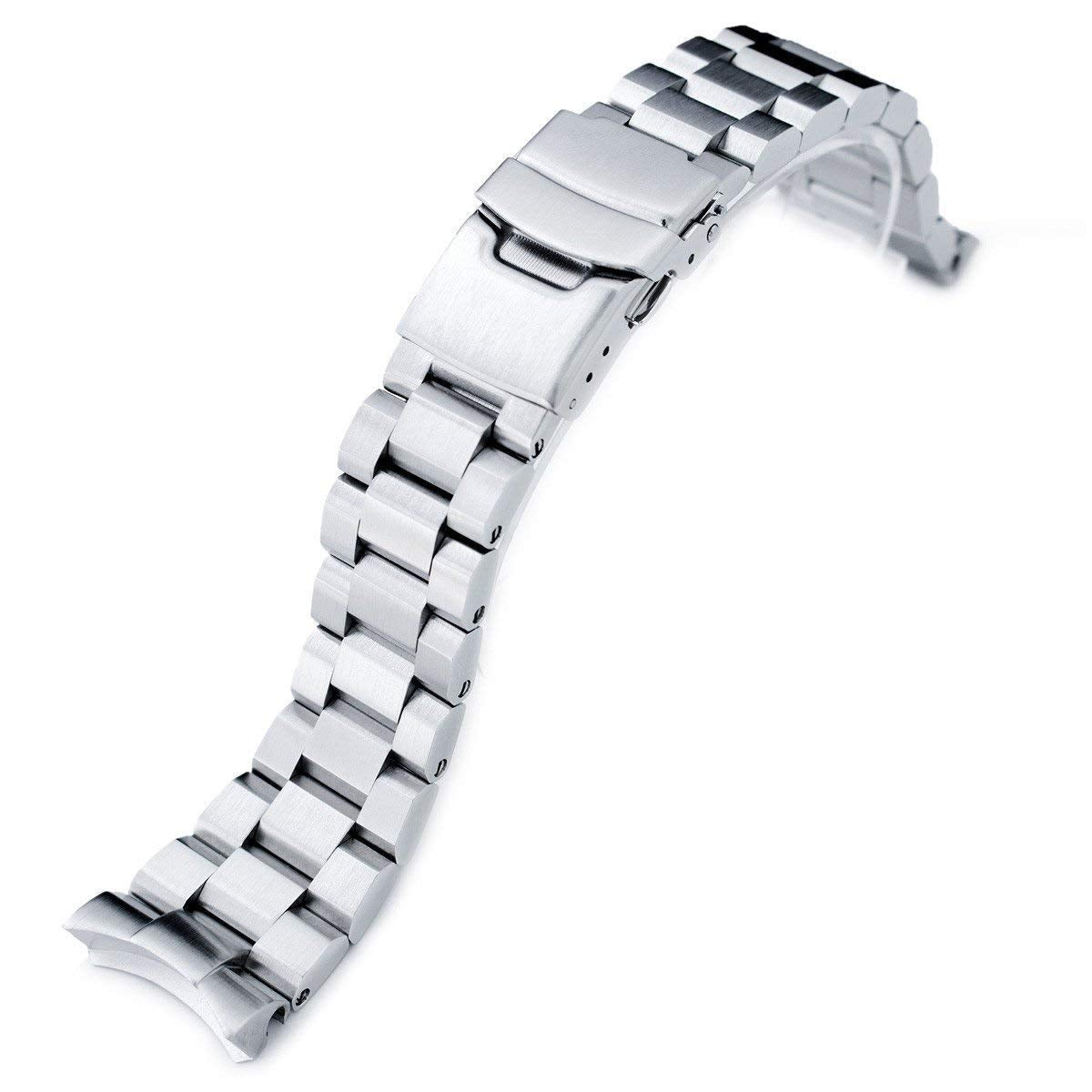 MiLTAT 22mm Watch Band for Seiko SKX007 SKX009 SKX011, Hexad Solid Screw-Links SEL