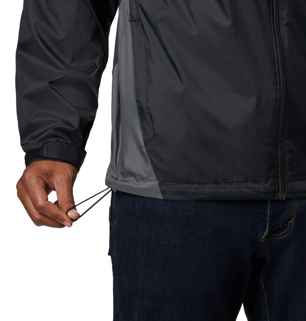 Columbia Men's Glennaker Lake Rain Jacket, Black/Grill, Small