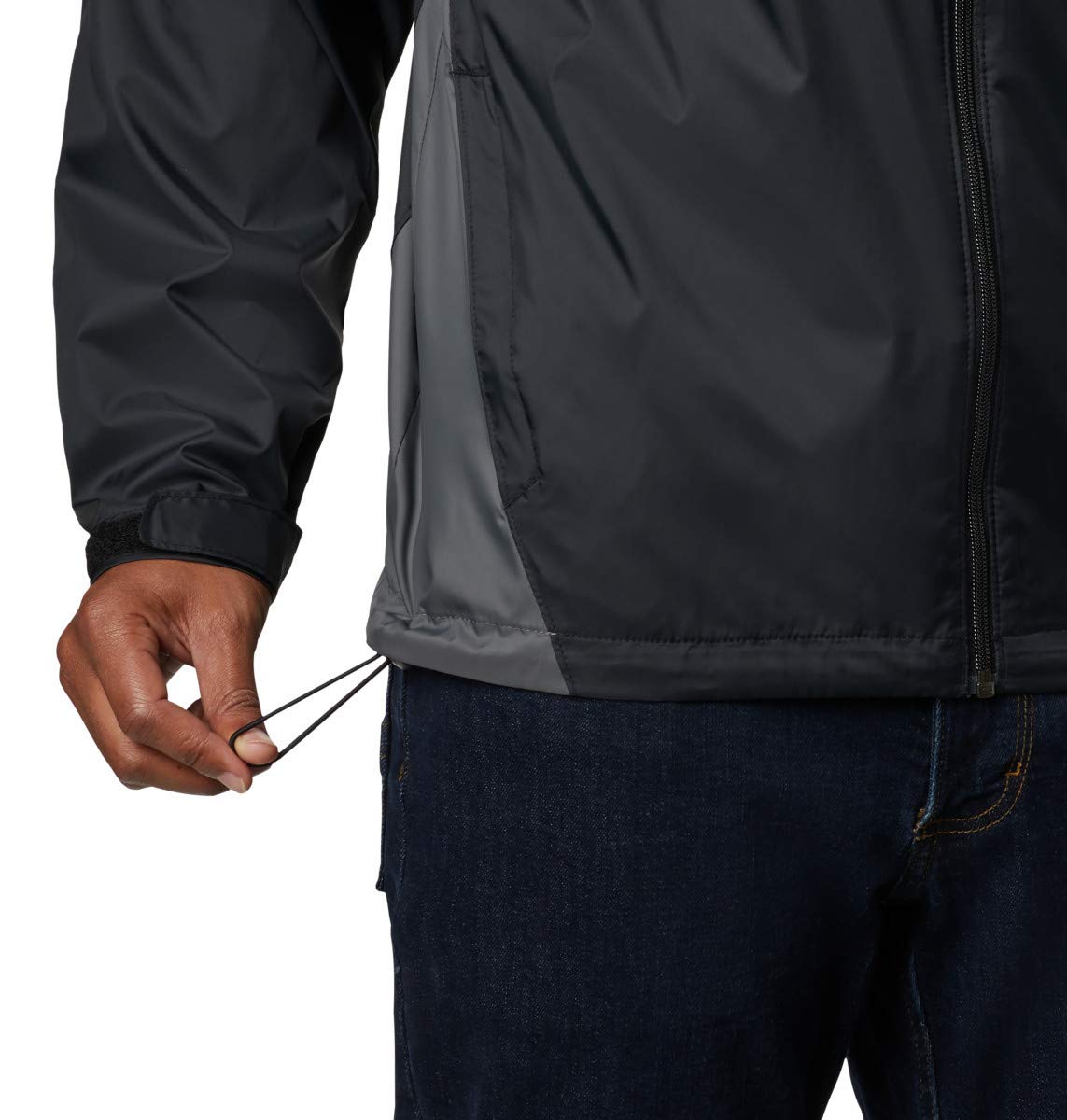 Columbia Men's Glennaker Lake Rain Jacket, Black/Grill, Small