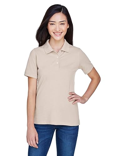 Ladies 56 oz Easy BlendPolo - WHITE - XS(D0102H76366)