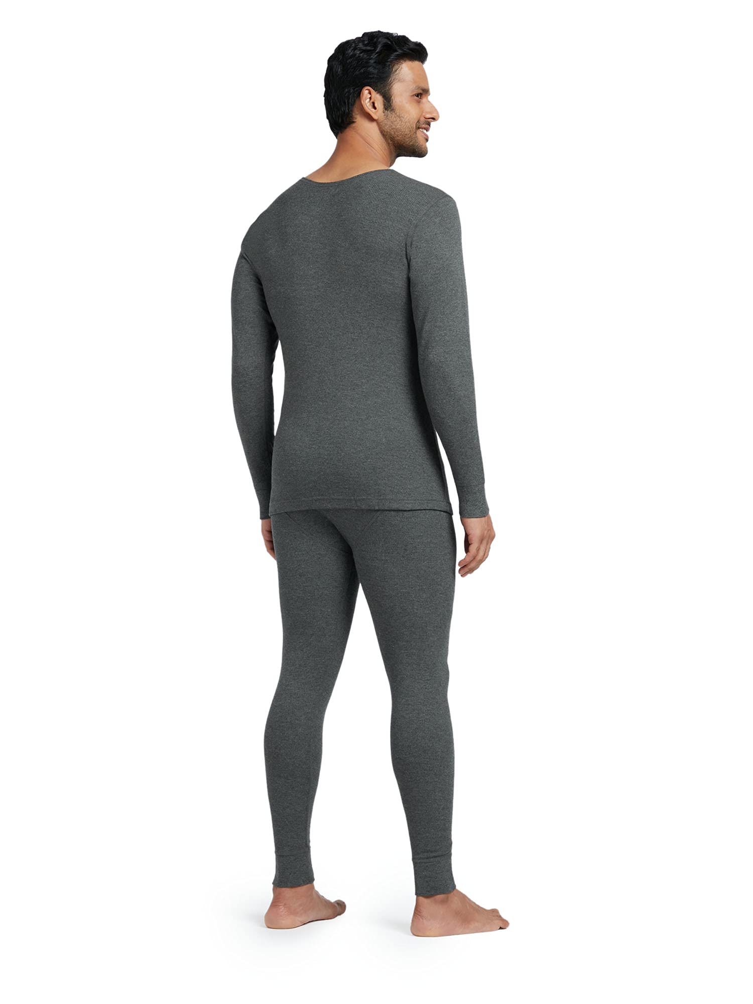 XYXX Mens Thermal Set | Antibacterial, Skin Friendly with Superior Heat Retention | Slim Fit Solid Alpine IntelliHeat Thermal S