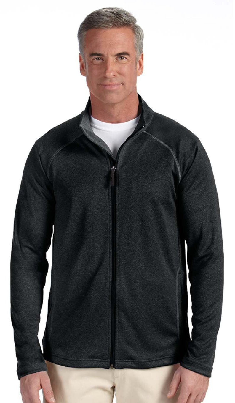 Mens Stretch Tech-Shell compass Full-Zip - DK gREY HEATHER - S(D0102H76KA6)