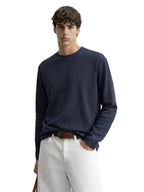 The Indian Garage Co Mens Relaxed Fit Long Sleeves Textured Crew Neck Sweater