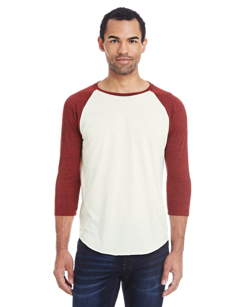 Unisex Triblend 34-Sleeve Raglan - cRM cRD BLK TRB - 3XL(D0102H7NPQX)