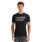 MenS Green Black Graphic Print T-Shirt
