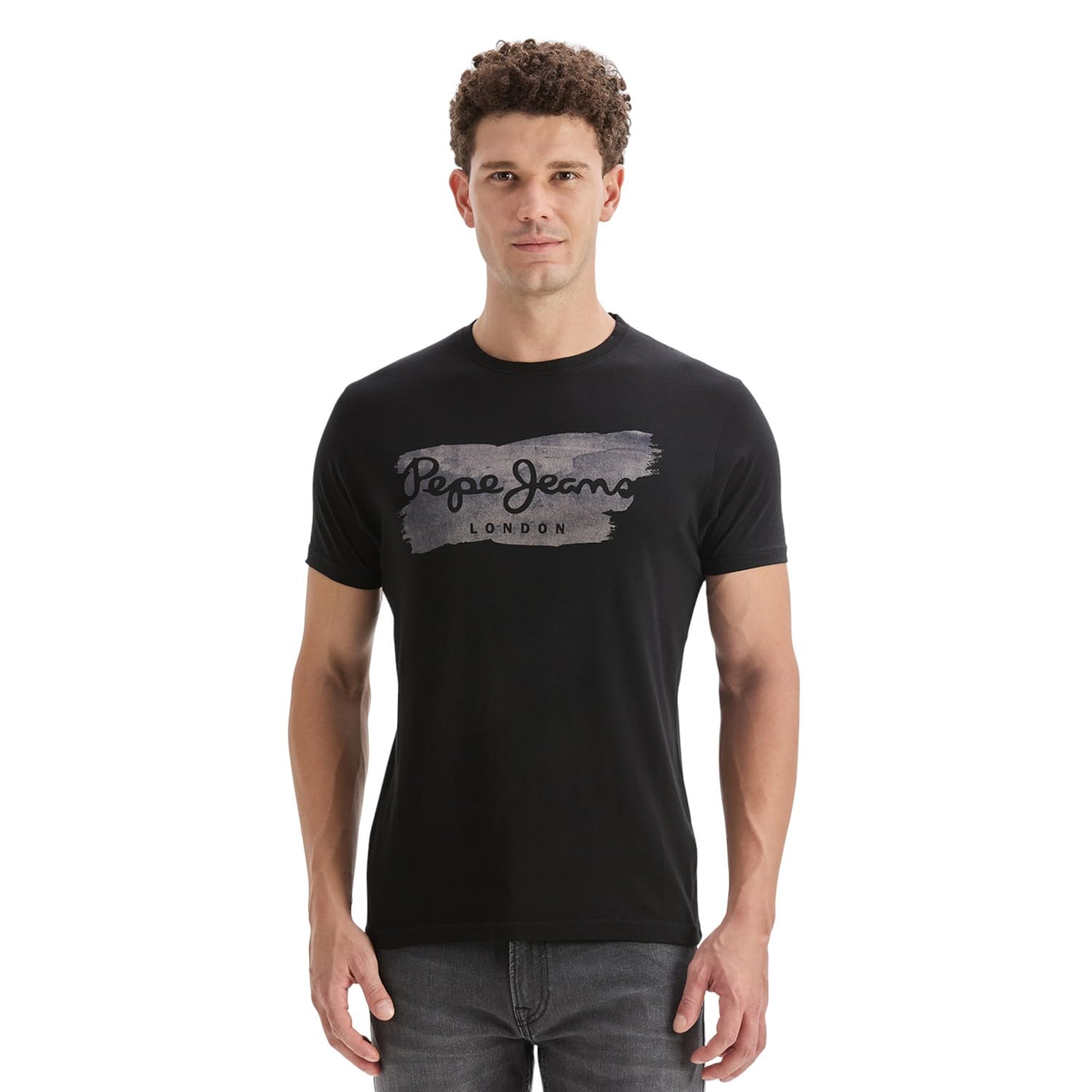 MenS Green Black Graphic Print T-Shirt