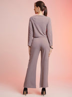 Selvia Womens Co-ords Set|Lycra Crop Top & Trouser Set|Casual Co-ords Set for Women|Two Piece Co-ord Set|Crop Top & Bottom Set(