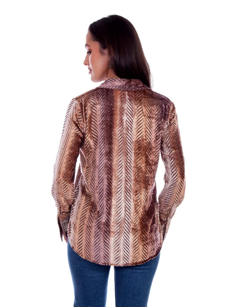 VELVET BUTTON DOWN FRECH CUFFS BLOUS