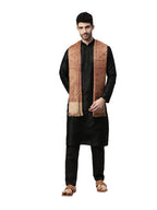 Pashmoda Men Zarif-E-Kashmir Woven Design Shawl (Size: 101X203 Cm, Brown Color)