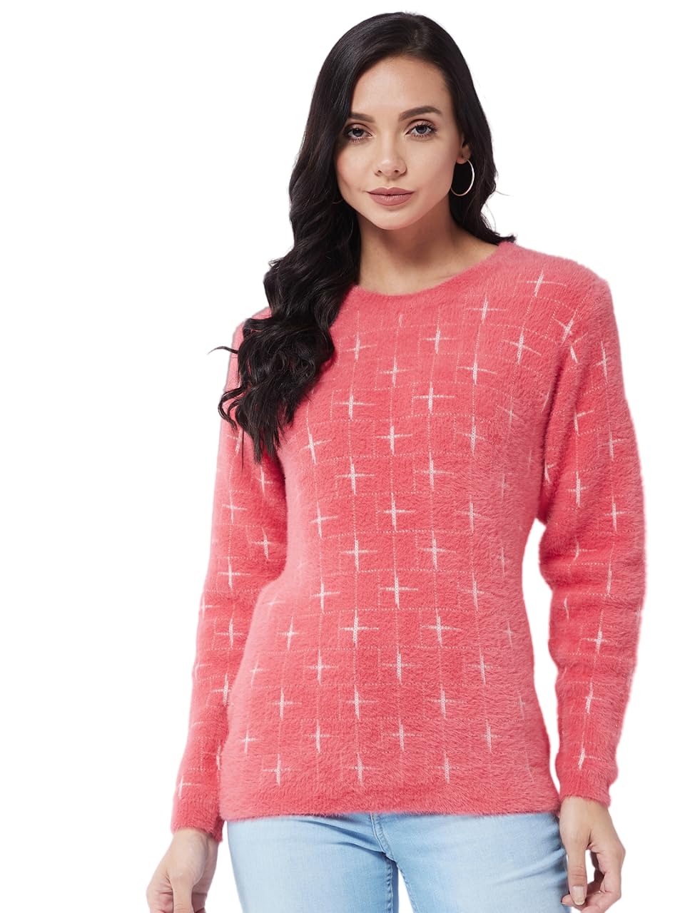 Modeve Women All Over Print Coral Sweater For Winters||Winterwear||
