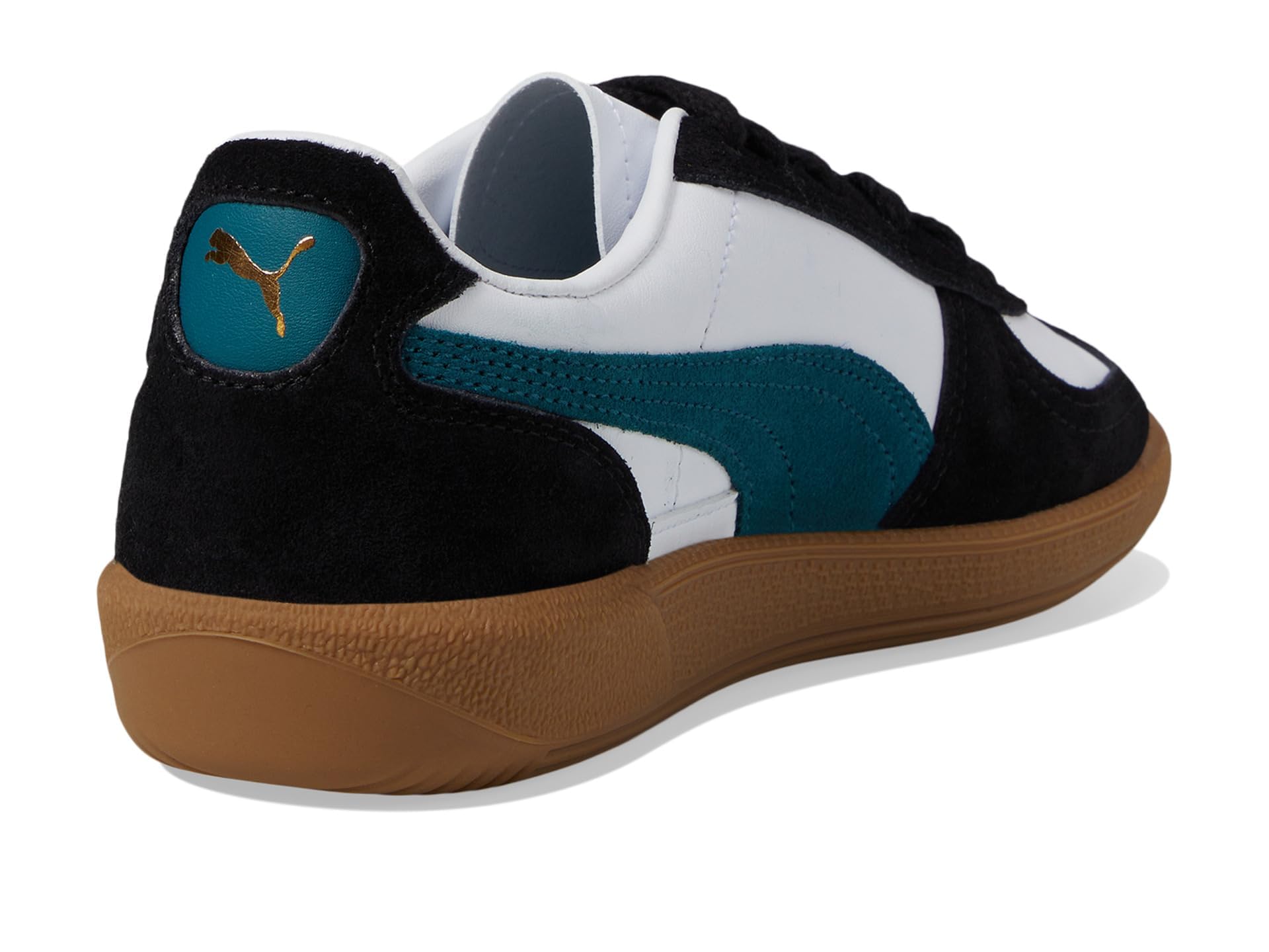 PUMA Palermo (Big Kid) Sneaker, White/Cold Green Black, 4.5 US Unisex