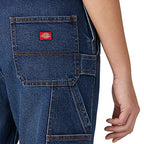 Dickies Women's Denim Boyfriend Bib Overall, Retro Stonewashed, XL