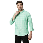 Thomas Scott Mens Solid Slim Fit 100% Cotton Casual Shirt with Spread Collar and Long Sleeve