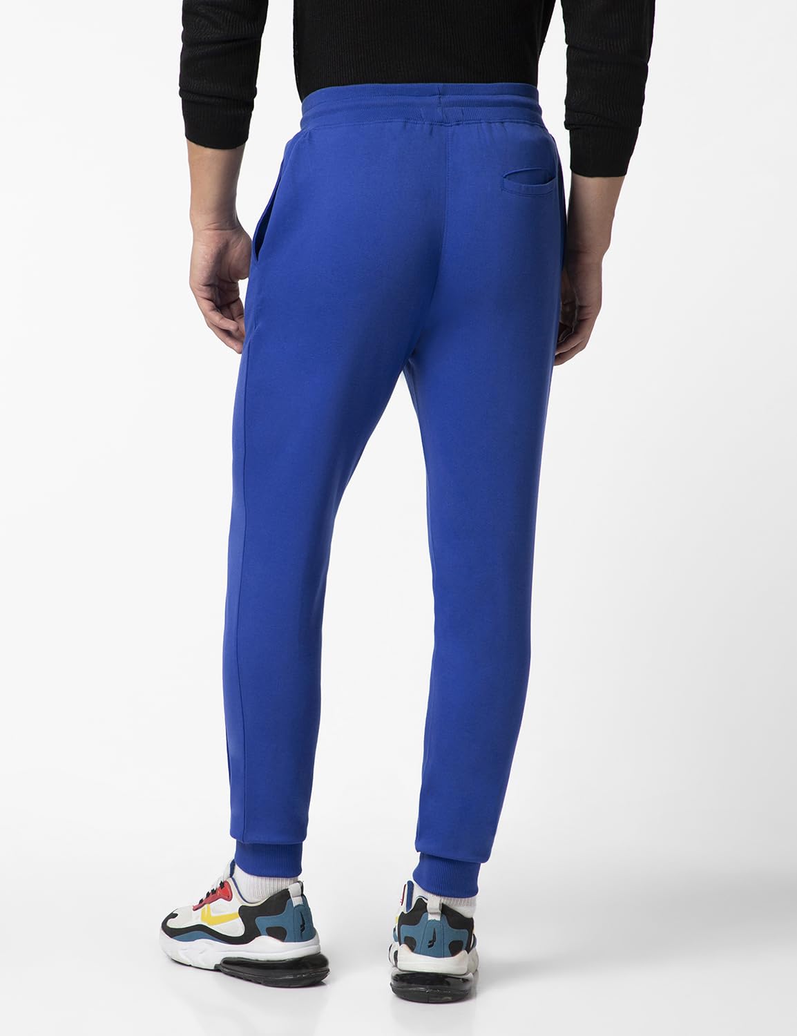 FYLTR Mens Casual Joggers with Pintuck Design - Elasticated Waist with Drawstring | Welt Back Pocket | Solid Color