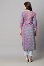 Anni Designer Women'S Cotton Straight?Kurta With Palazzo (Kur104)