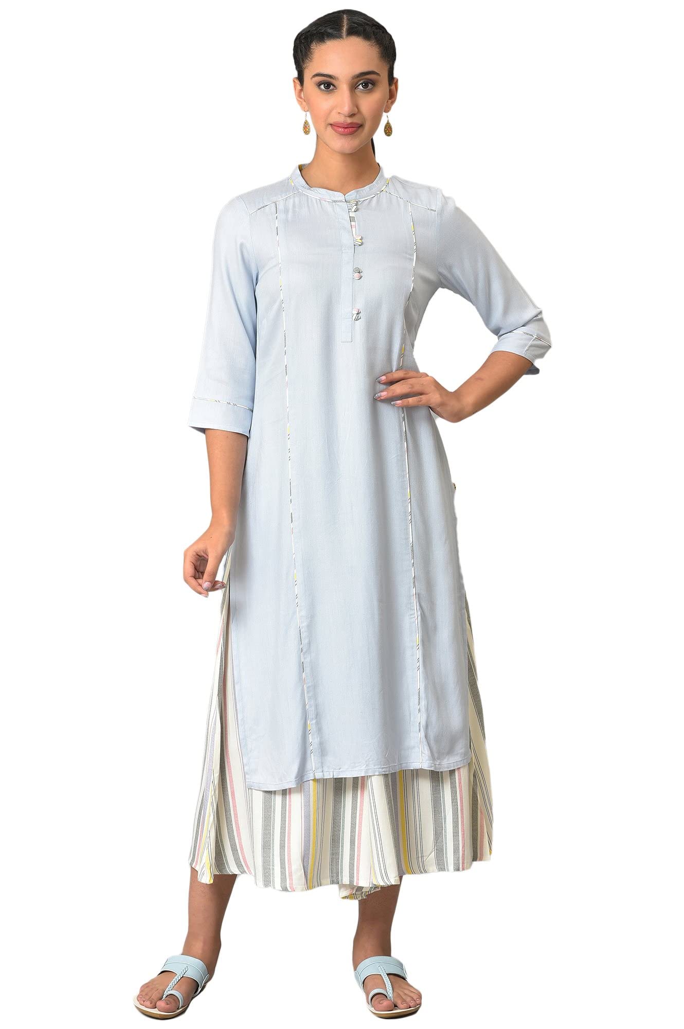 Blue Straight Summer Kurta Set