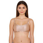 Zivame Womens Synthetic Padded Wire Free Seamless Bra Beige
