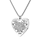 Haoflower Necklace To My Sister Necklace Heart Pendant Necklace for Teen Girls Woment Christmas Gift Jewelry Birthday GIfts