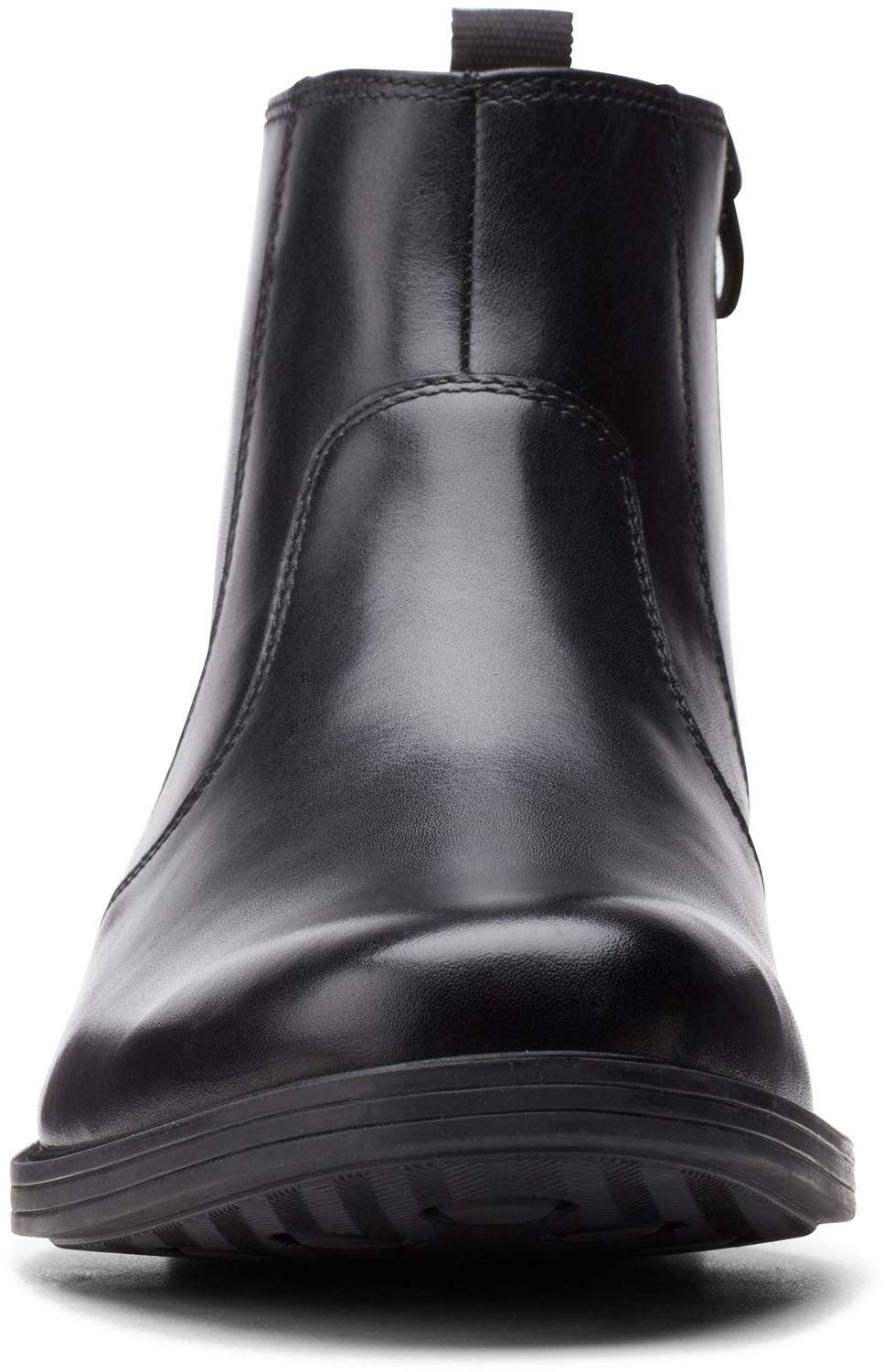 Clarks Men's Whiddon Zip Waterproof Ankle Boot, Black Leather, 10