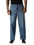 Hubberholme Men Washed Cotton Loose Fit Mid- Rise Jeans 70
