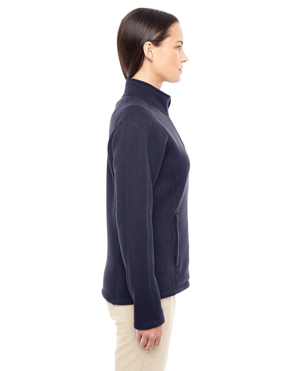 Ladies Bristol Full-Zip Sweater Fleece Jacket - gREY HEATHER - XS(D0102H7NJW2)