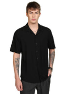 Ketch Men Relaxed Fit Half Sleeve Shirt Khsh001812 Black S