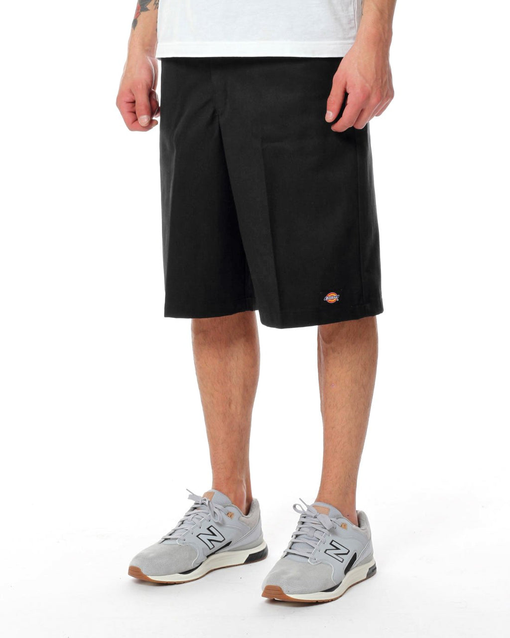 Dickies mens 13 Inch Loose Fit Multi-pocket Work flat front shorts, Black, 42 US