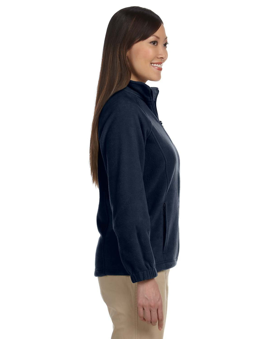 Ladies 8 oz Full-Zip Fleece - BLAcK - XS(D0102H76W68)