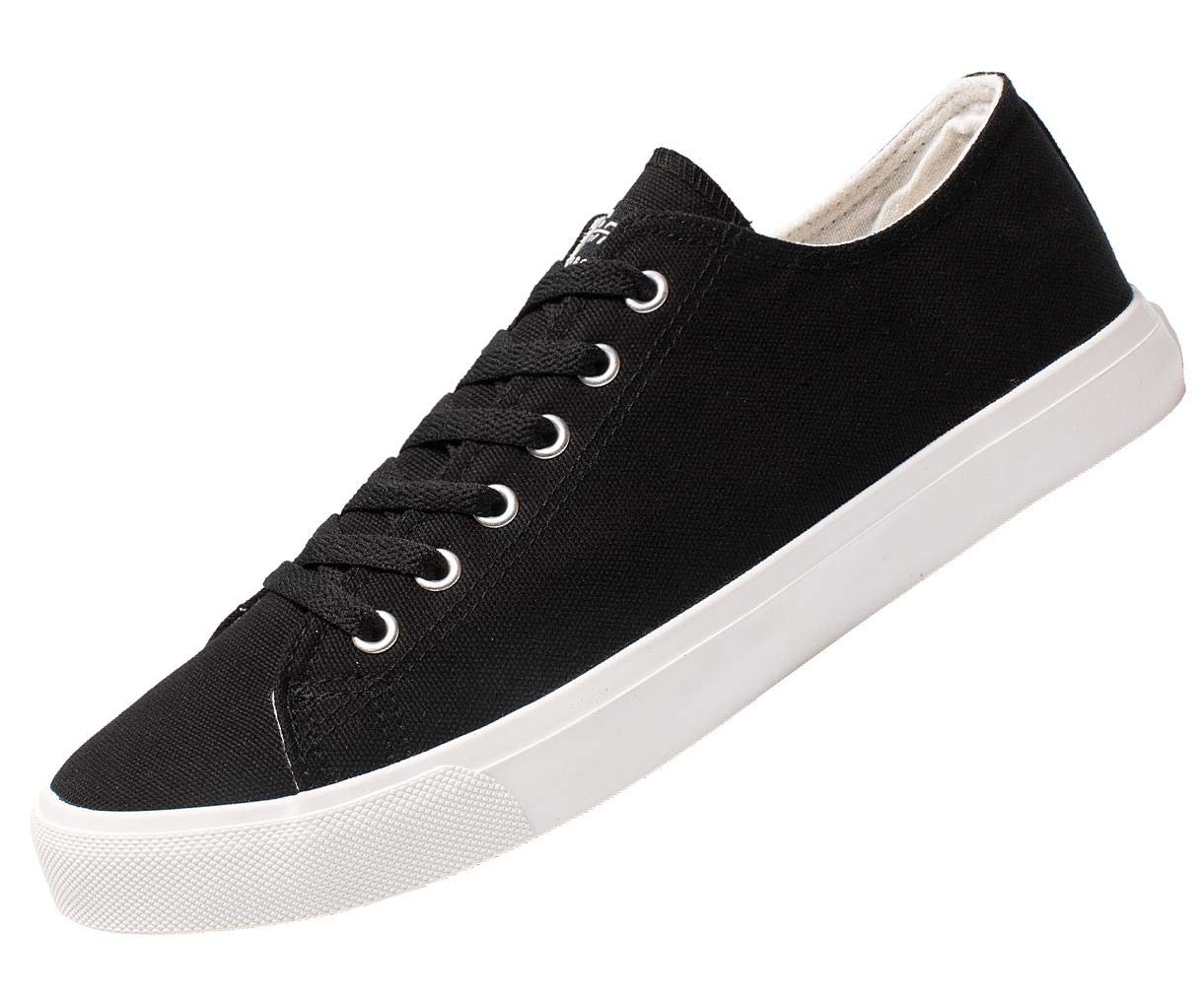 Fear0 NJ Simple BlackWhite Skateboard gum grip Skateboard canvas Sneakers Men(D0102H7S4KX)