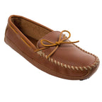 Minnetonka Men's Double Bottom Cowhide Moc, Chestnut Lariat, 10 M US