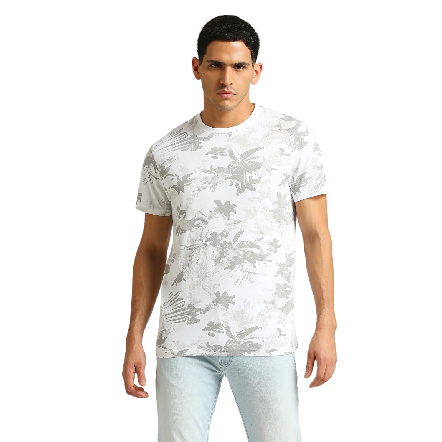 Pepe Jeans MenS Floral Slim Fit T-Shirt (Pm509553_White