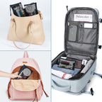 HRX Package Small Mesh Cosmetic Bags with Zipper, 6pcs Black Travel Makeup Pouches Organizer Case for Purse Diaper Bag