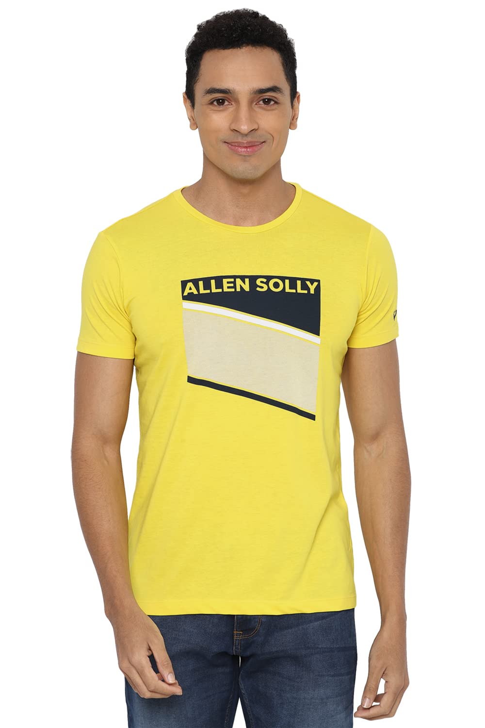 Allen Solly Men Regular Fit Printed Casual Crew Neck T-Shirt