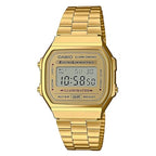 Casio Digital Alarm Chrono Stainless Steel A168WG-9WDF A168WG-9W Unisex Watch