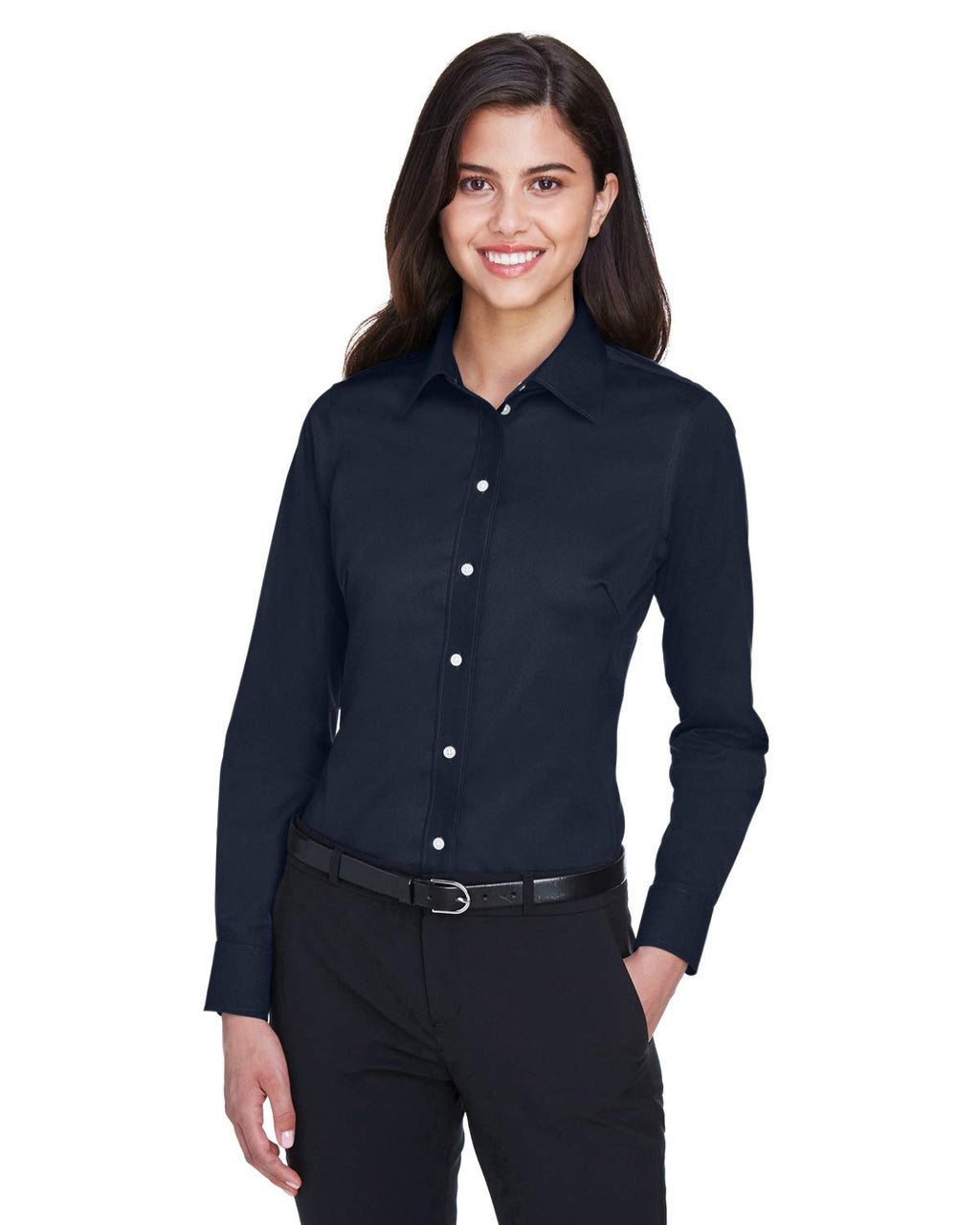 Ladies crown Woven collectionSolid Stretch Twill - BLAcK - XS(D0102H76TXP)