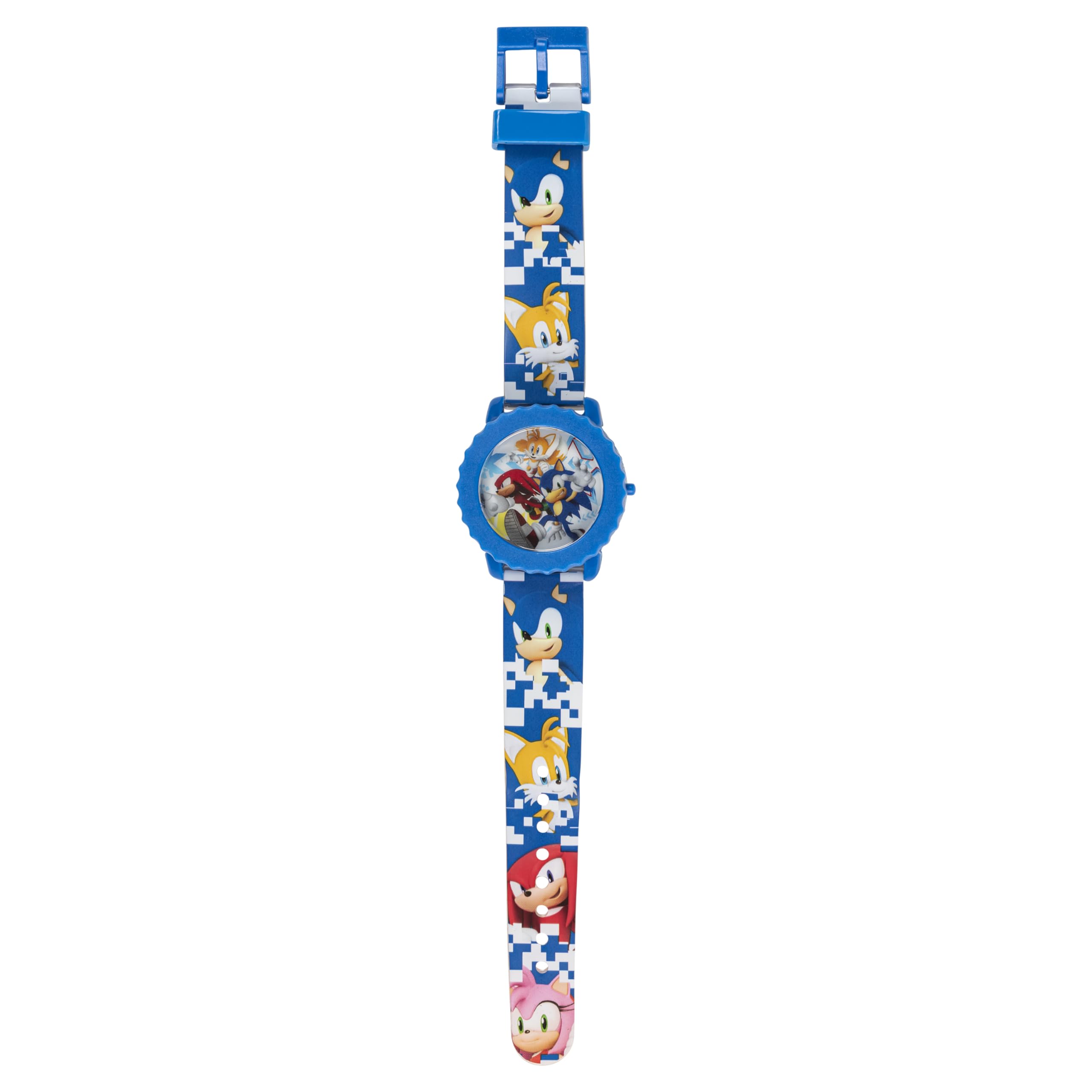 Sonic The Hedgehog Kids Digital Watch - Flashing LED Light-Up Display, Easy-to-Read Time, Adjustable Strap, and Sonic Character