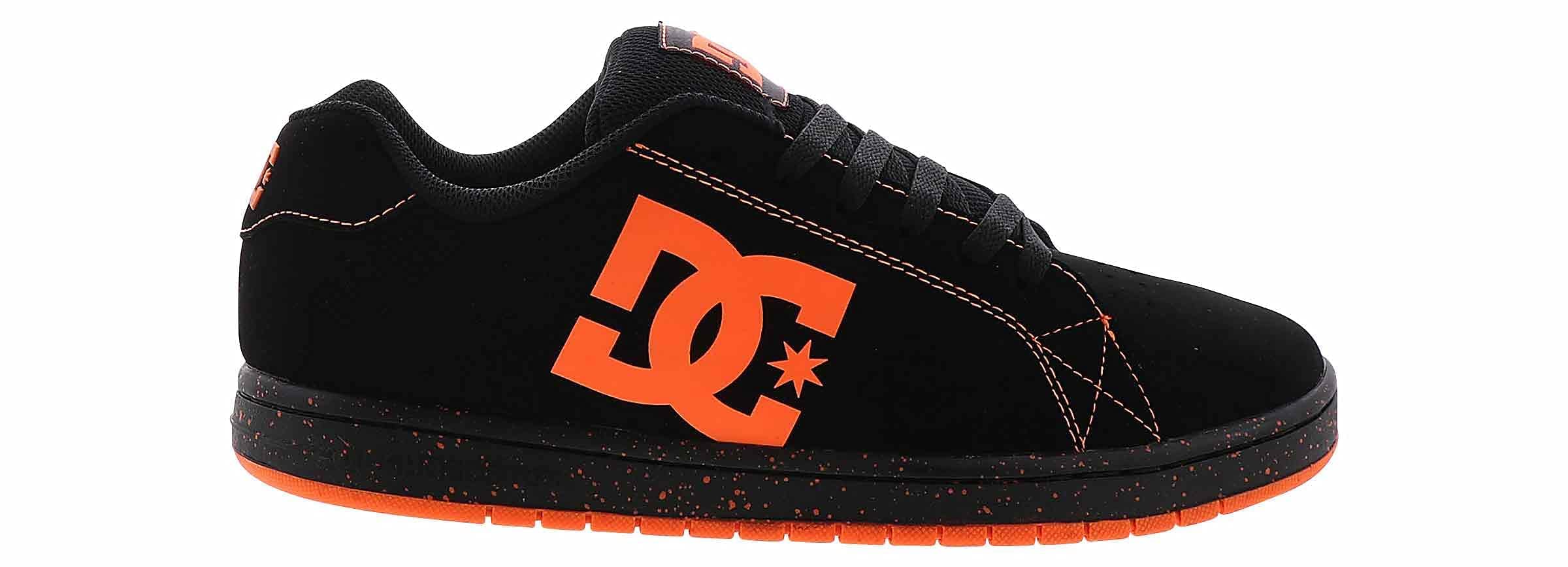 DC mens Gaveler Low Skate Shoe, Black/Orange, 9.5 US