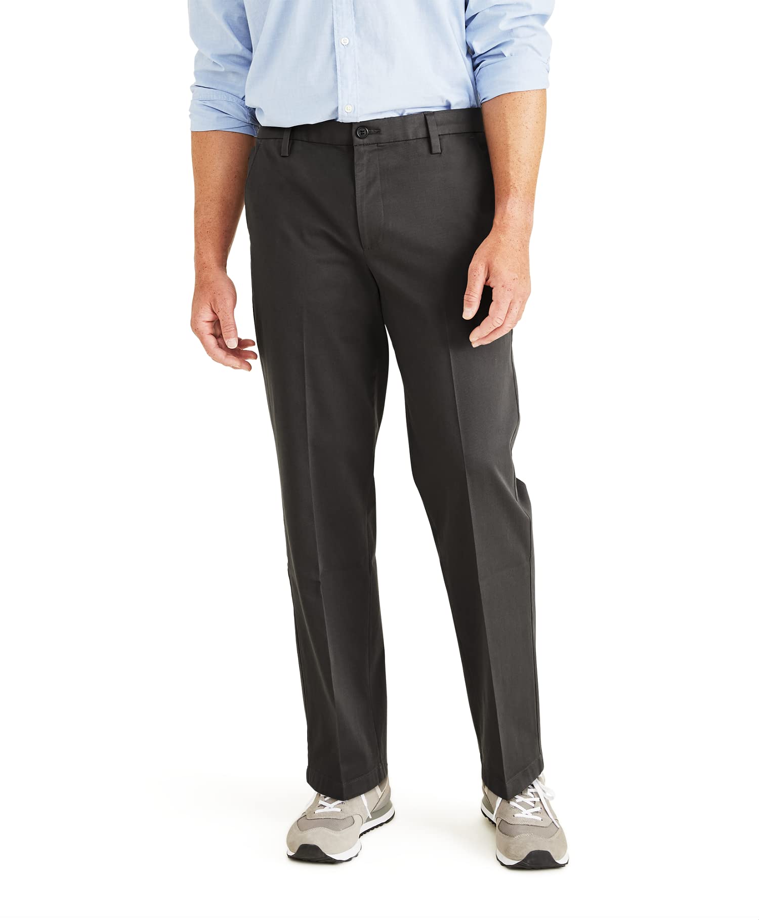Dockers Men's Classic Fit Workday Khaki Smart 360 Flex Pants (Standard and Big & Tall), Storm Grey, 44W x 34L