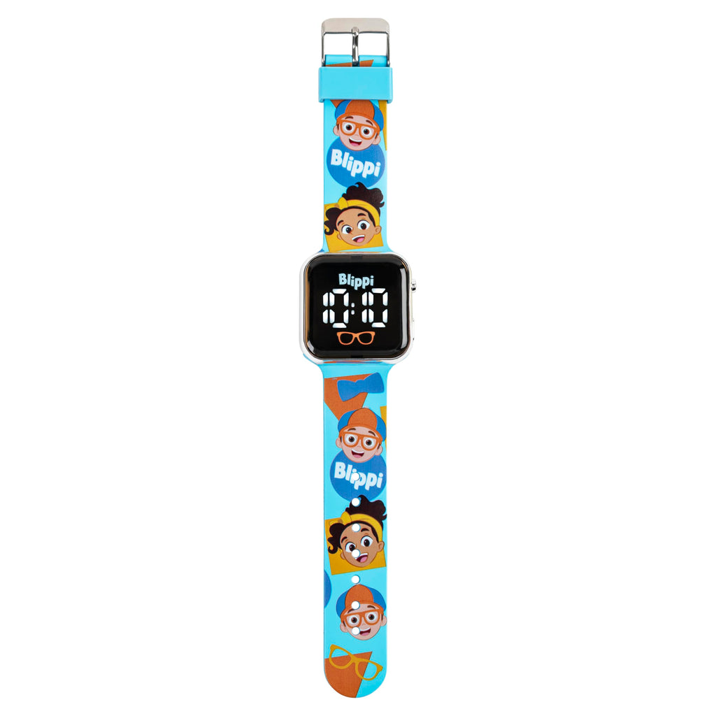 Blippi Kids LED Watch - Interactive Teaching Tool with Fun LED Lights, Durable Blue Strap, Educational Screen Time