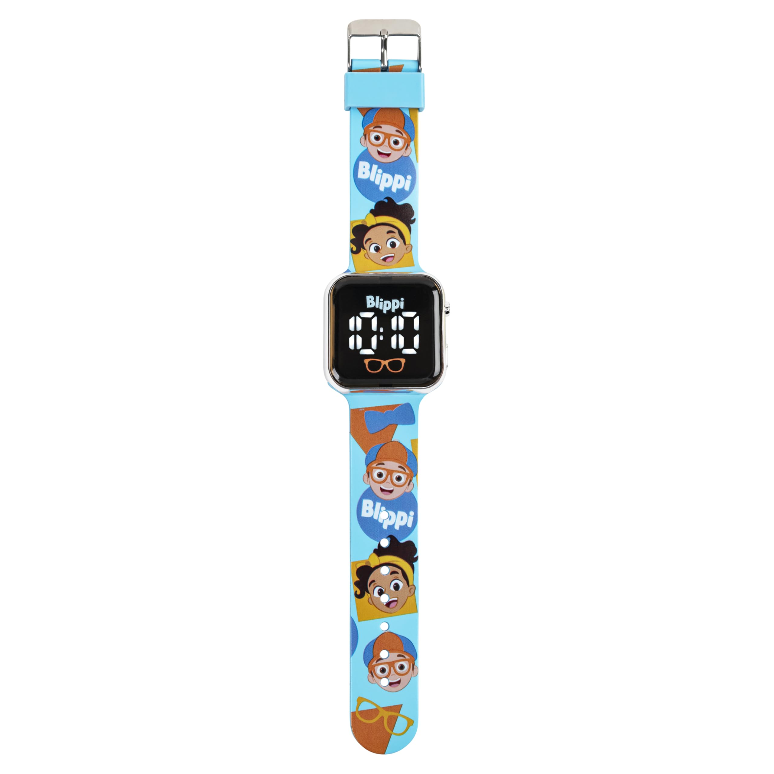 Blippi Kids LED Watch - Interactive Teaching Tool with Fun LED Lights, Durable Blue Strap, Educational Screen Time