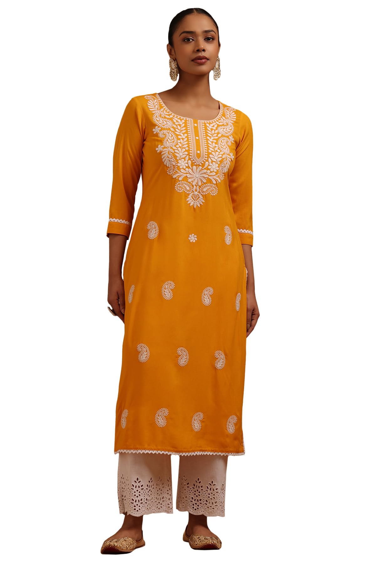 Soch Women Rayon Ethnic Motifs Embroidered Kurta