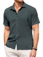 Tee Projekt Shirt for Men Spread Collar Trendy Men Shirt ll Summer Wear ll Casual Twist on Classic Design (Pack of 1) Olive
