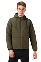 Dennis Lingo Men Green Solid Polyester Regular Fit Full Sleeve Jackets
